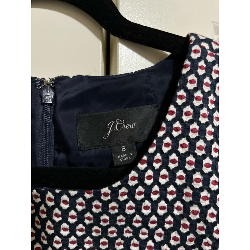 EUC J.Crew Dress Women’s Size 8 Navy and White - Picture 5 of 8